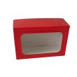 Caja para Repostería color rojo medida 18x12x07