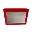 Caja para Repostería color rojo medida 22x16x04