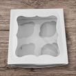 Caja para Reposteria blanca medida 17X17X10. Especial para 4 cupcakes