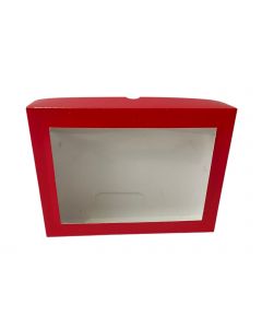 Caja para Repostería color rojo medida 22x16x04