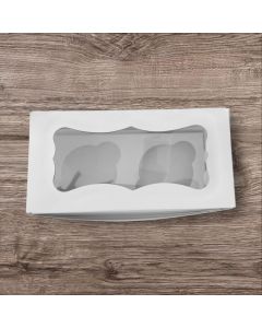 Caja para Reposteria blanca medida 180911.  Especial para 2 cupcakeS
