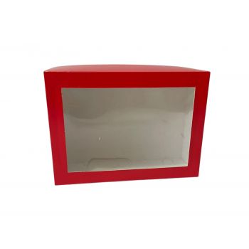 Caja para Repostería color rojo medida 22x16x07