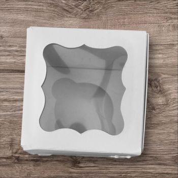 Caja para Reposteria blanca medida 9X9X11. Especial para 1 cupcake