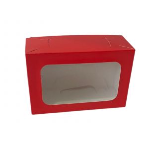 Caja para Repostería color rojo medida 18x12x07