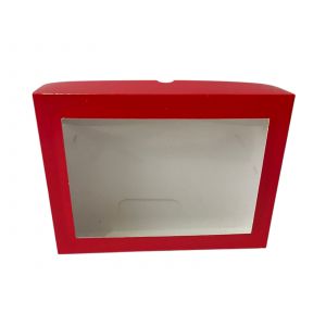 Caja para Repostería color rojo medida 22x16x04